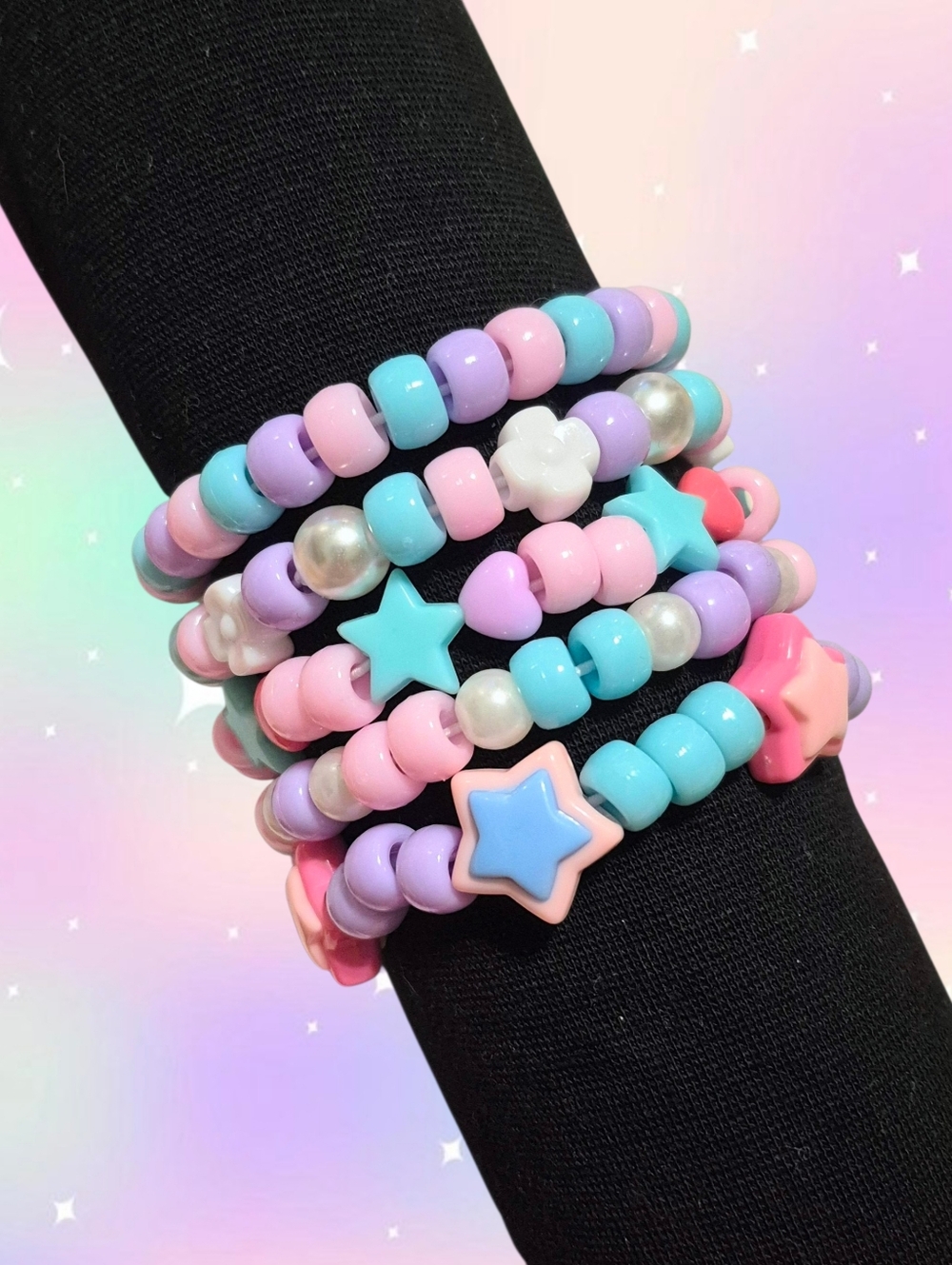 Pastel Kandi Bracelet Set